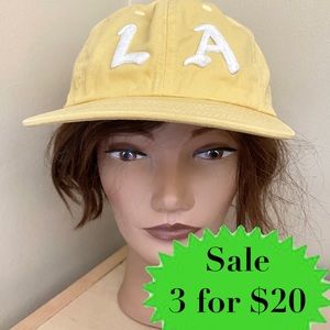 HUF yellow hat LA Embroidered white Los Angeles baseball cap adjustable UNISEX